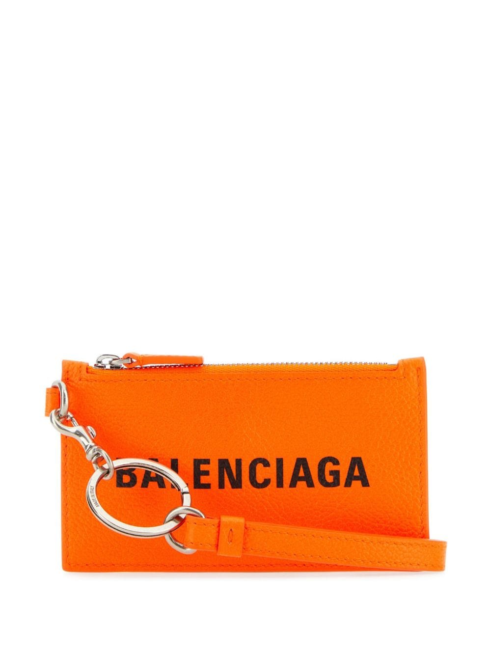 Balenciaga logo-print neck-strap leather wallet - Orange von Balenciaga