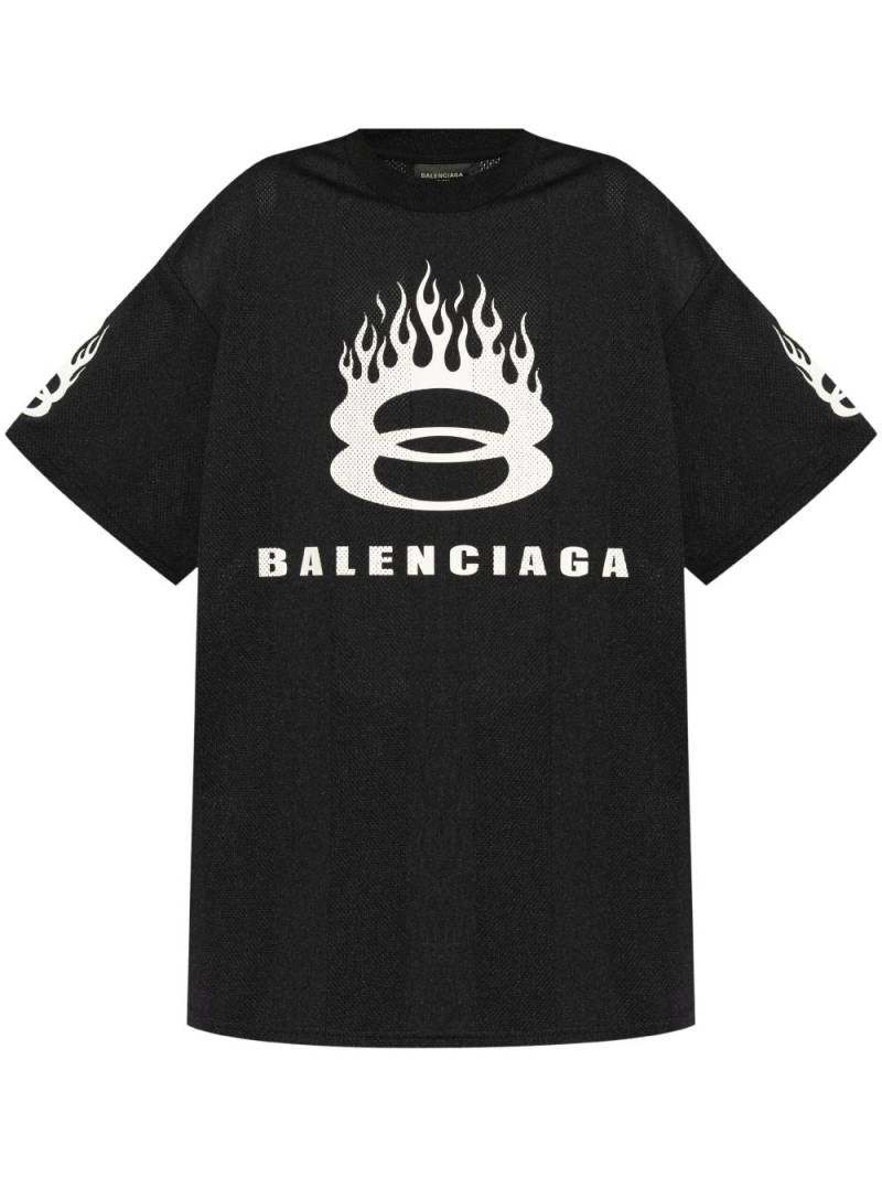 Balenciaga logo-print oversize t-shirt - Black von Balenciaga