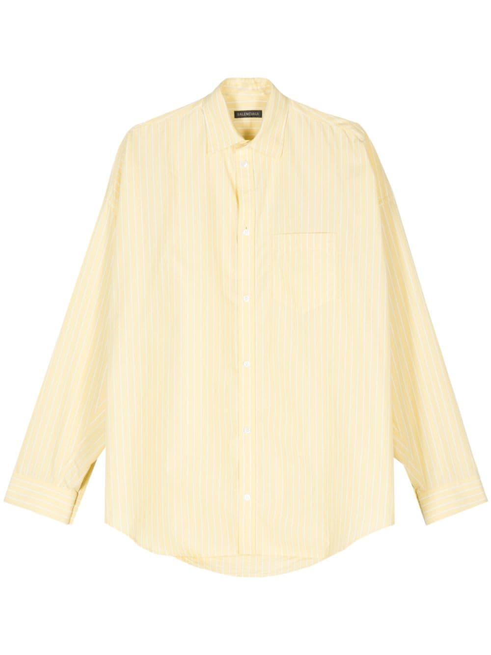 Balenciaga logo-print oversized shirt - Yellow von Balenciaga