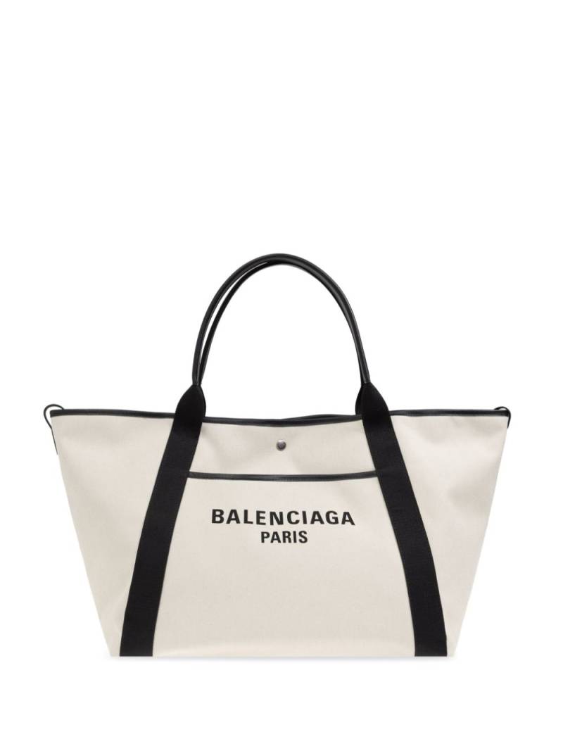 Balenciaga logo-print tote bag - White von Balenciaga