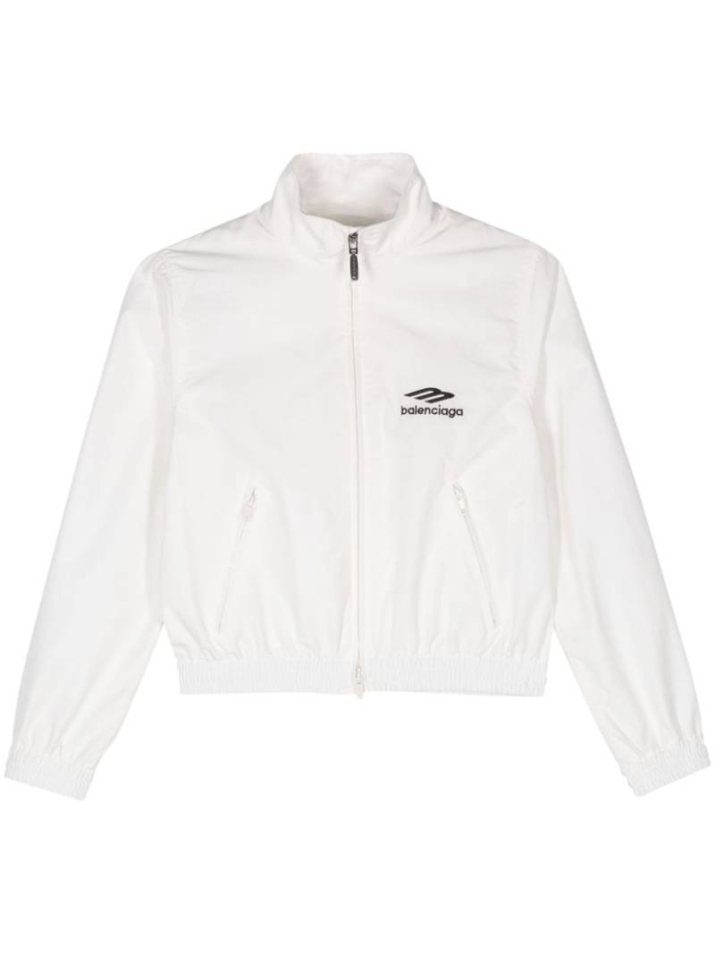 Balenciaga logo-embroidered jacket - White von Balenciaga