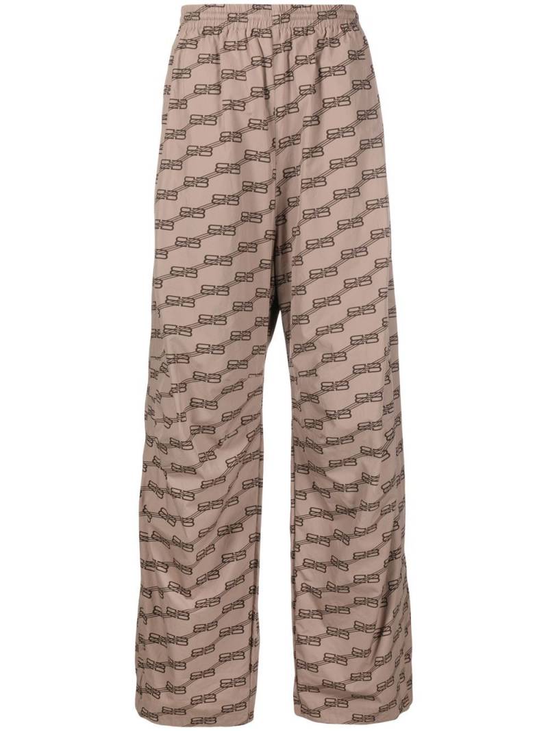 Balenciaga logo-print track pants - Neutrals von Balenciaga