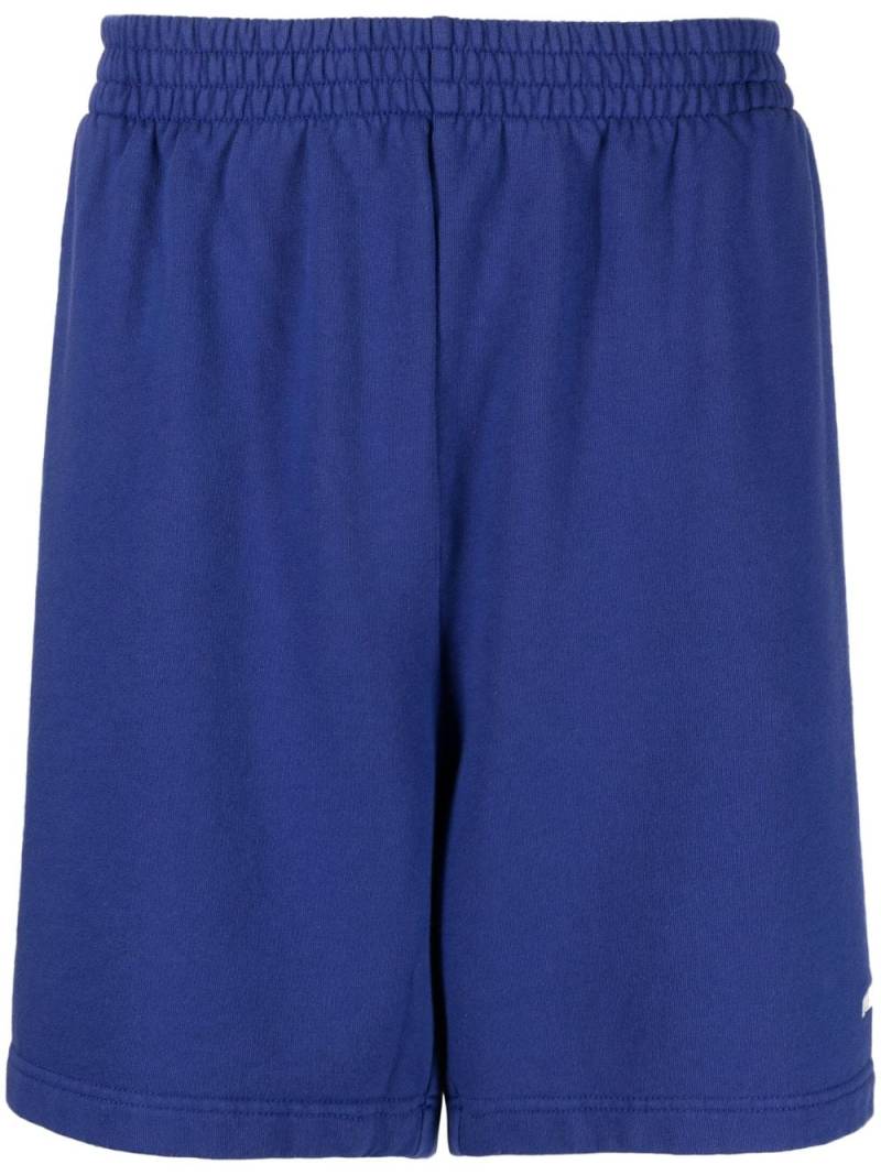 Balenciaga logo-print track shorts - Blue von Balenciaga