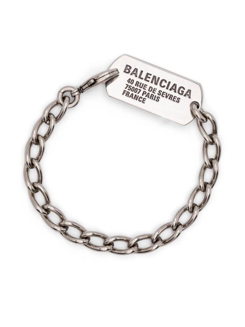 Balenciaga Tags bracelet - Silver von Balenciaga