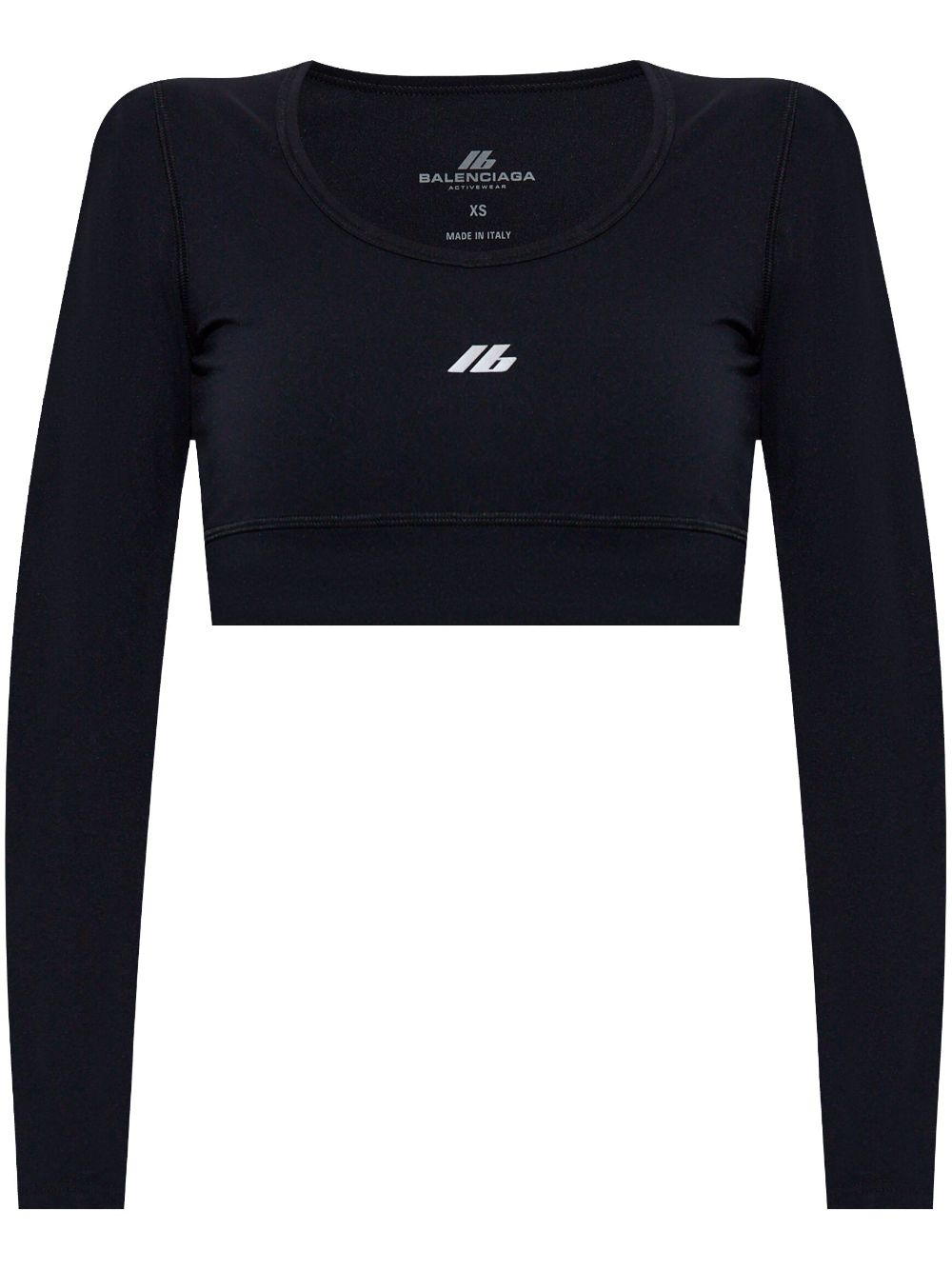 Balenciaga long-sleeve sports bra - Black von Balenciaga