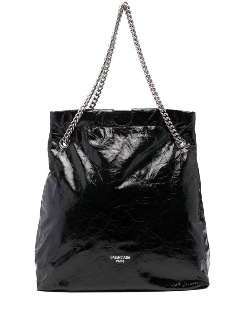 Balenciaga medium Crush tote bag - Black von Balenciaga