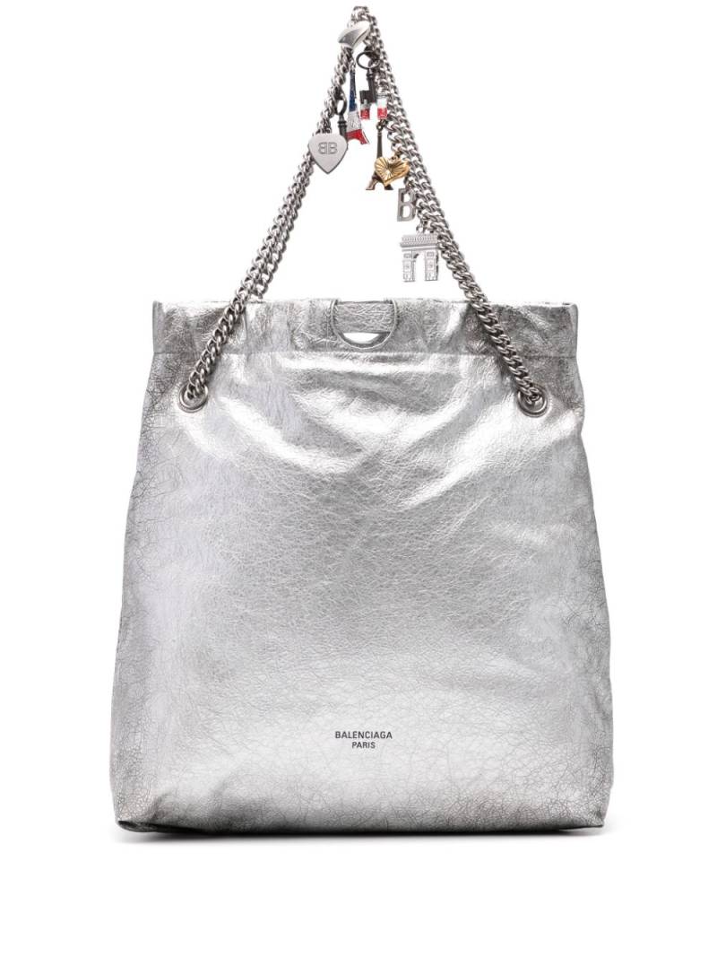 Balenciaga medium Crush tote bag - Silver von Balenciaga