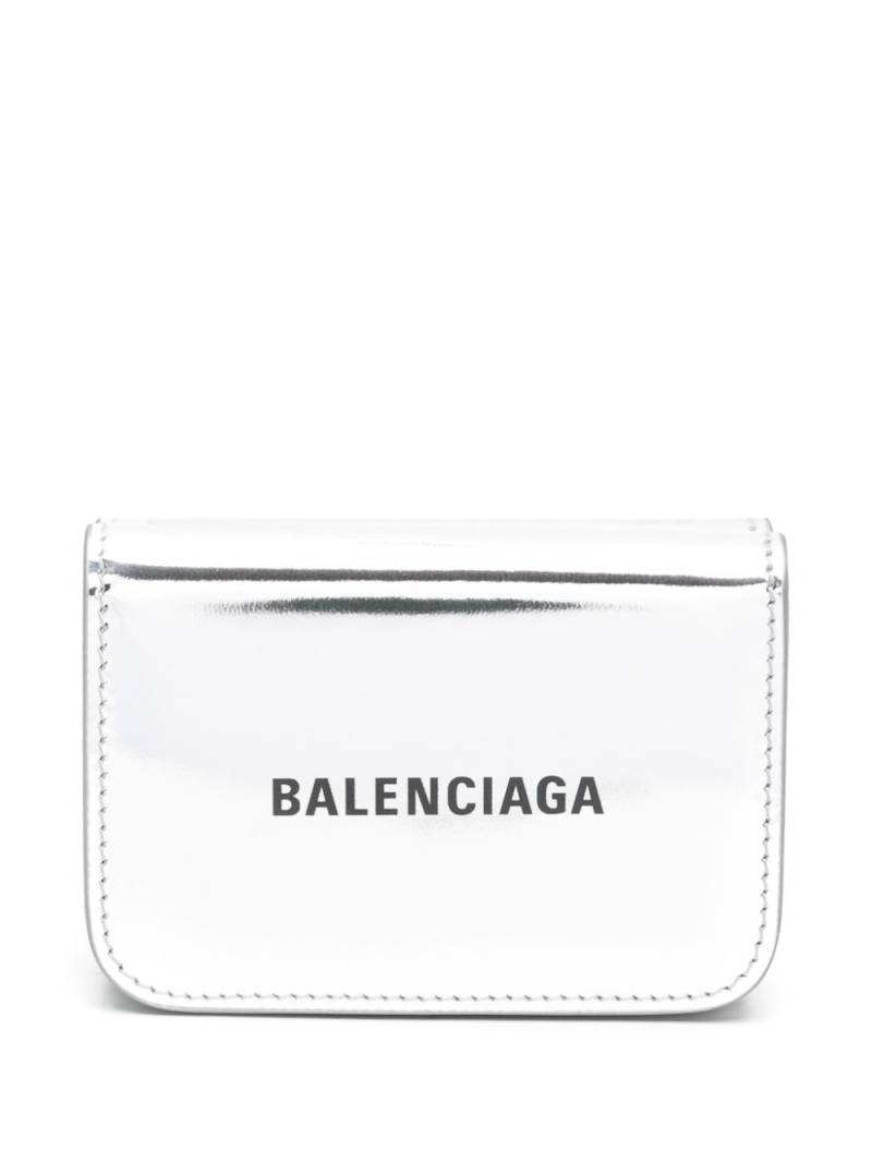 Balenciaga metallic leather wallet - Silver von Balenciaga