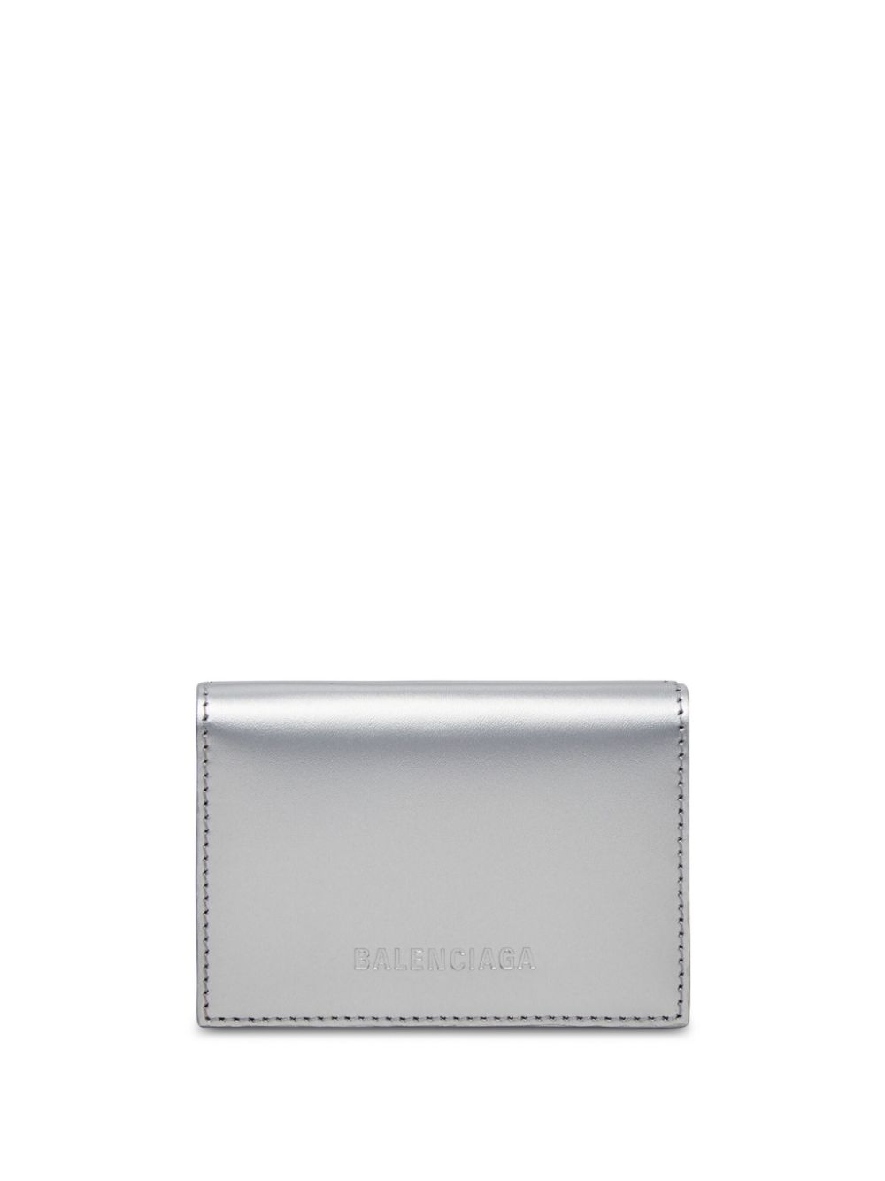 Balenciaga mini Essential leather wallet - Silver von Balenciaga