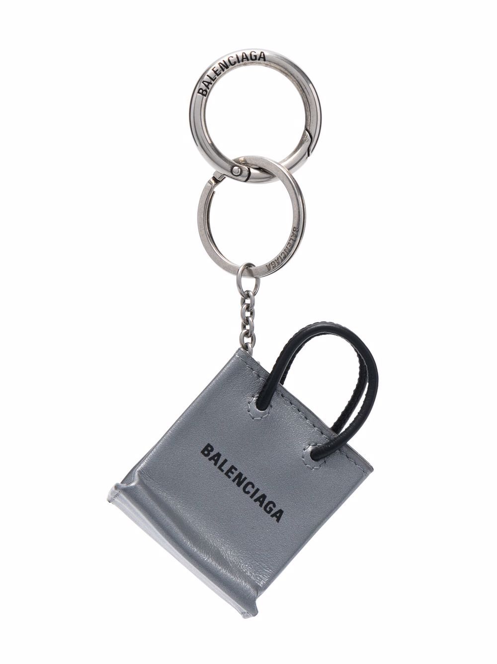 Balenciaga mini Shopping keyring - Silver von Balenciaga