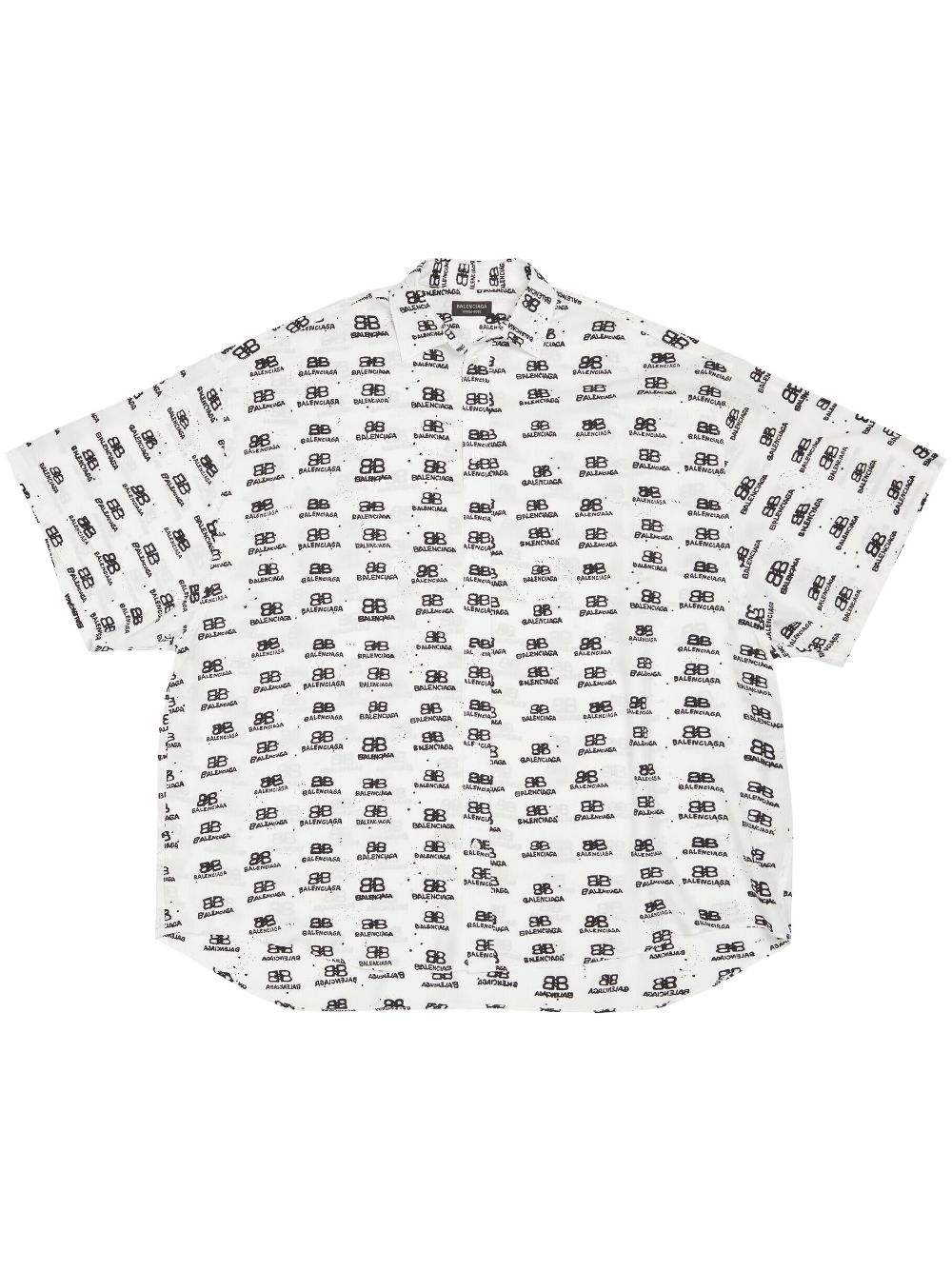 Balenciaga monogram-pattern print shirt - White von Balenciaga