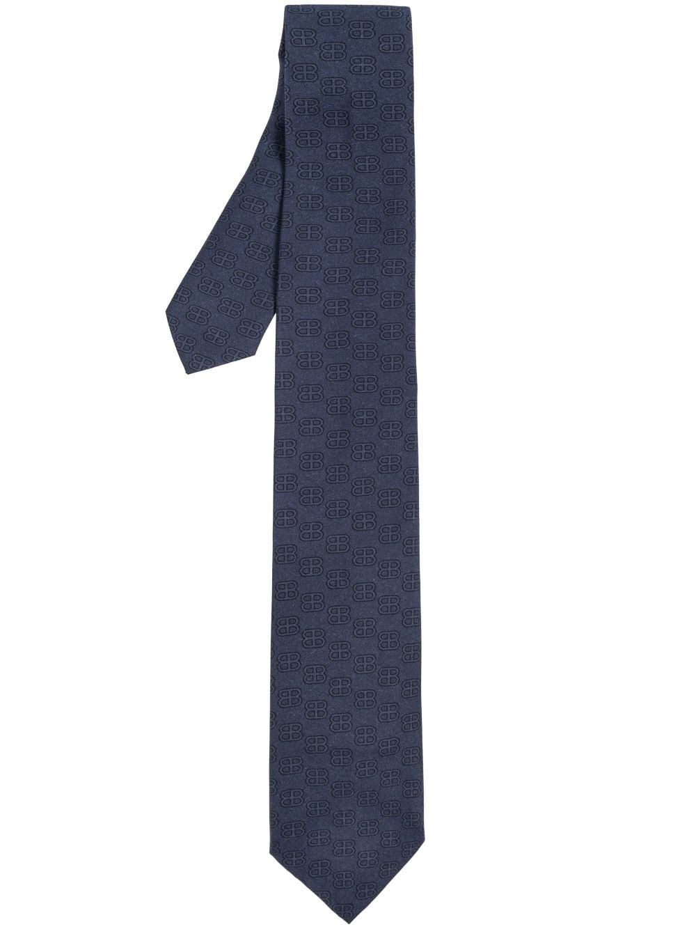 Balenciaga monogram-print tie - Blue von Balenciaga