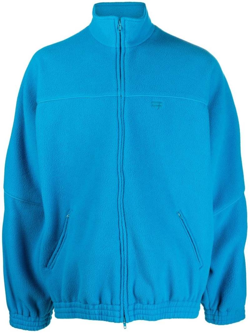 Balenciaga oversized fleece tracksuit jacket - Blue von Balenciaga