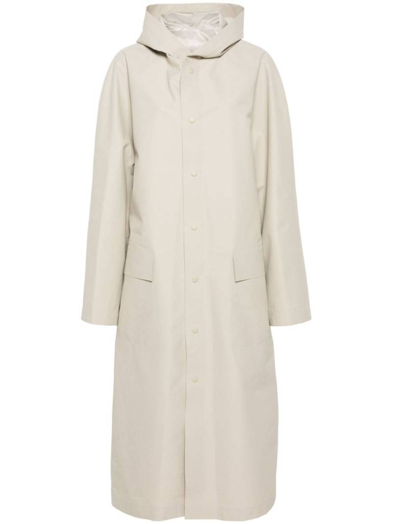 Balenciaga panelled hooded coat - Neutrals von Balenciaga