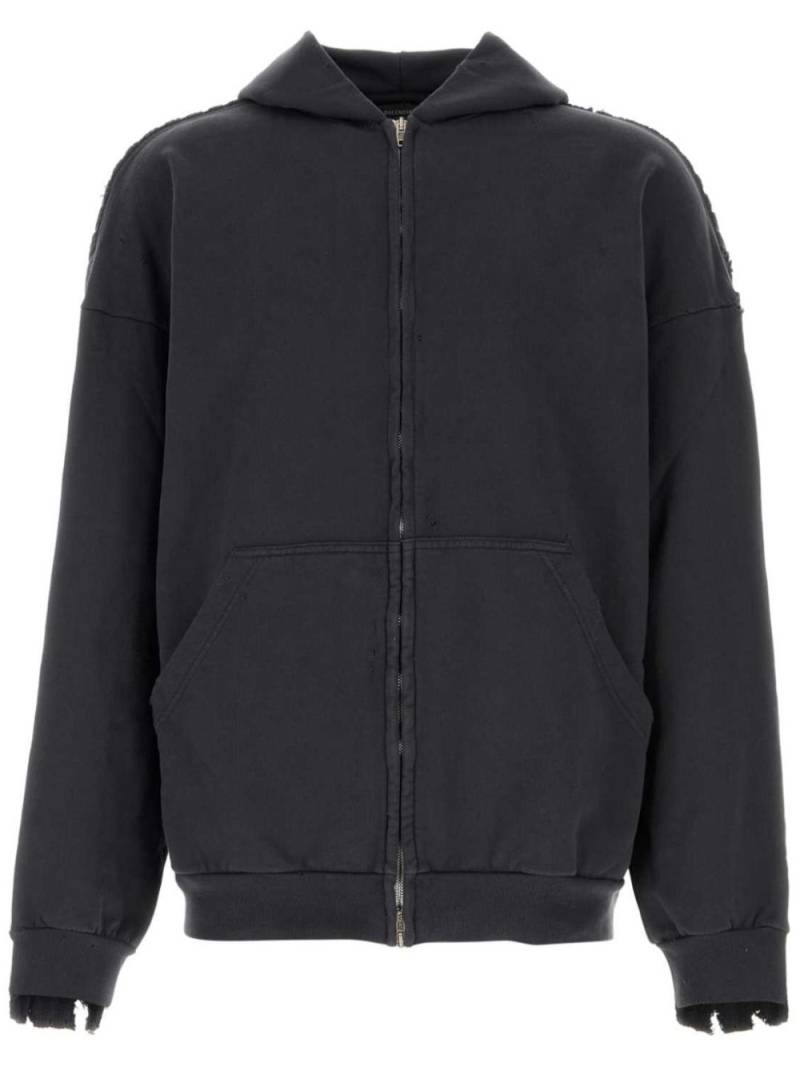 Balenciaga panelled zip-up hoodie - Black von Balenciaga