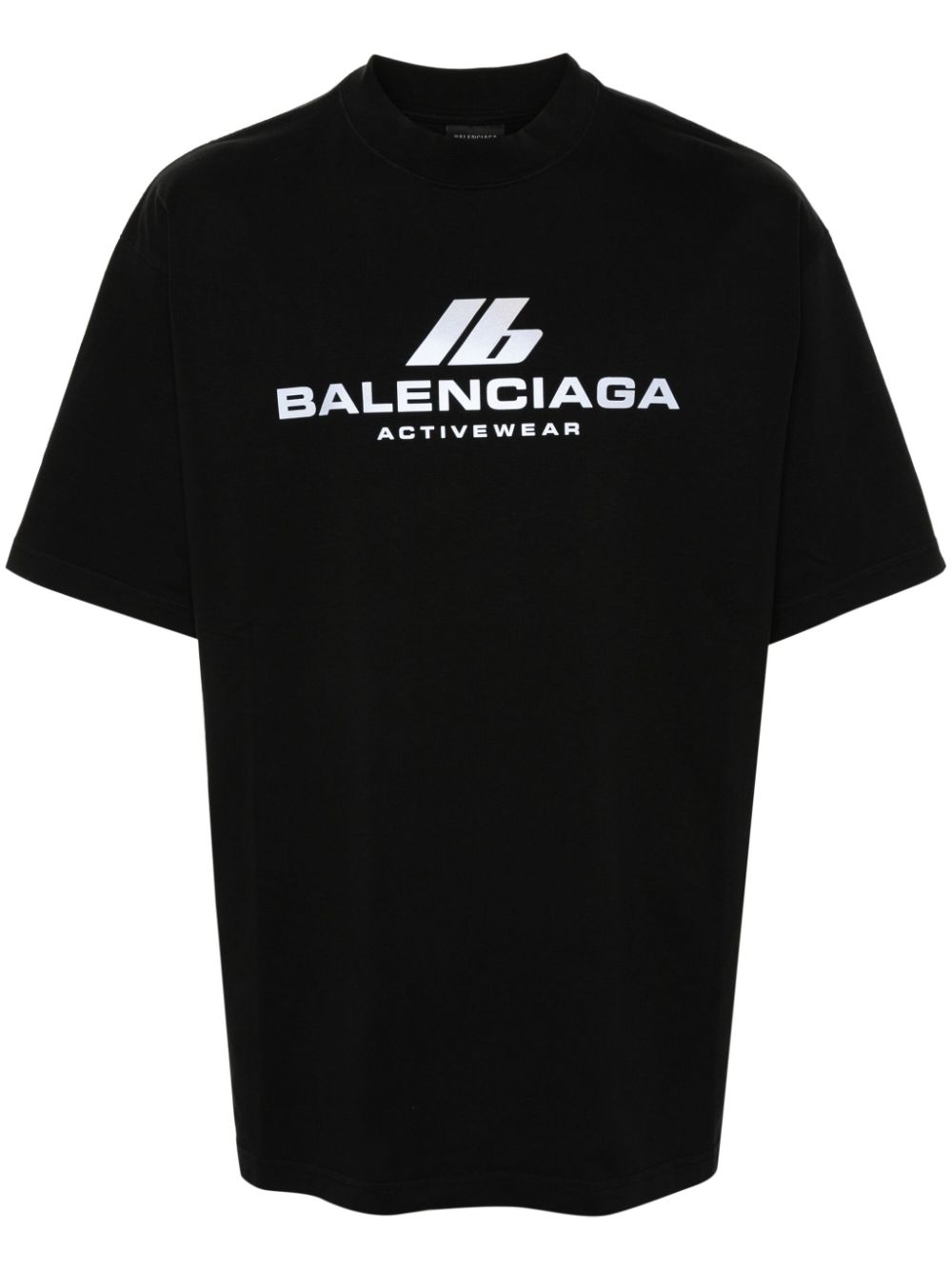 Balenciaga reflective-logo cotton T-shirt - Black von Balenciaga