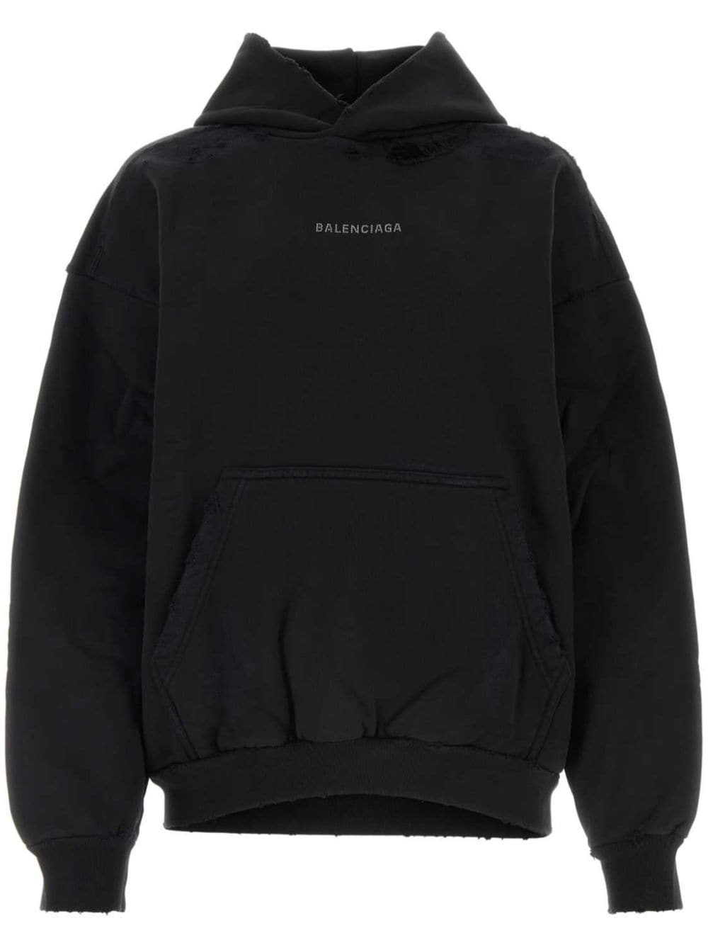 Balenciaga rhinestone logo hoodie - Black von Balenciaga