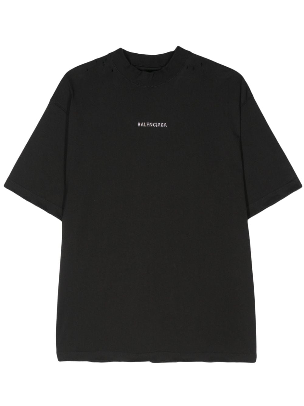 Balenciaga studded-logo T-shirt - Black von Balenciaga