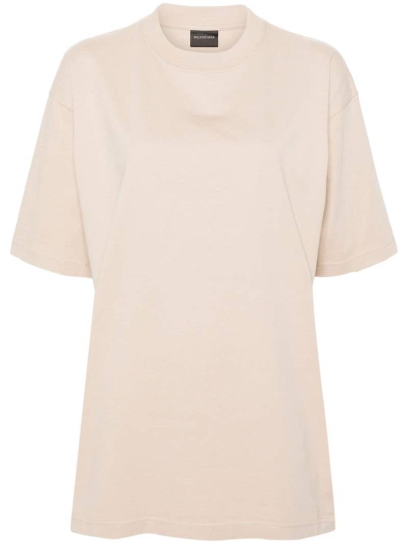 Balenciaga rhinestoned cotton T-shirt - Neutrals von Balenciaga