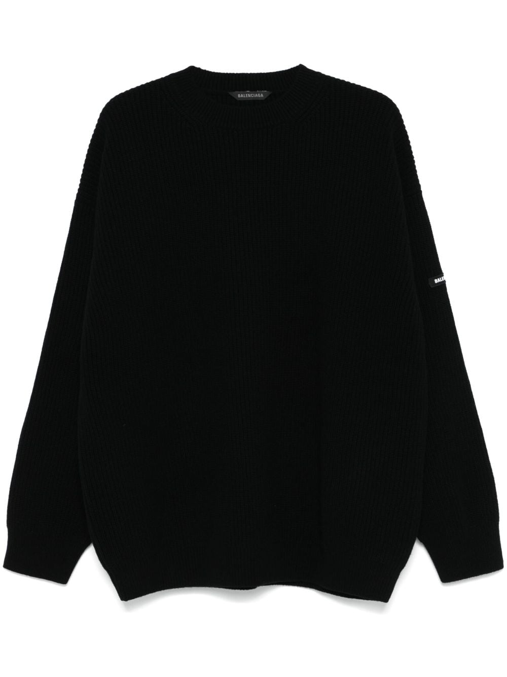 Balenciaga rubberised-logo sweater - Black von Balenciaga