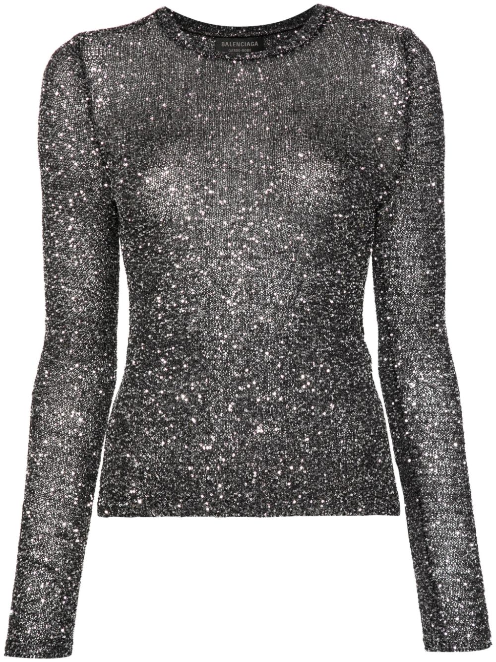 Balenciaga sequinned top - Black von Balenciaga