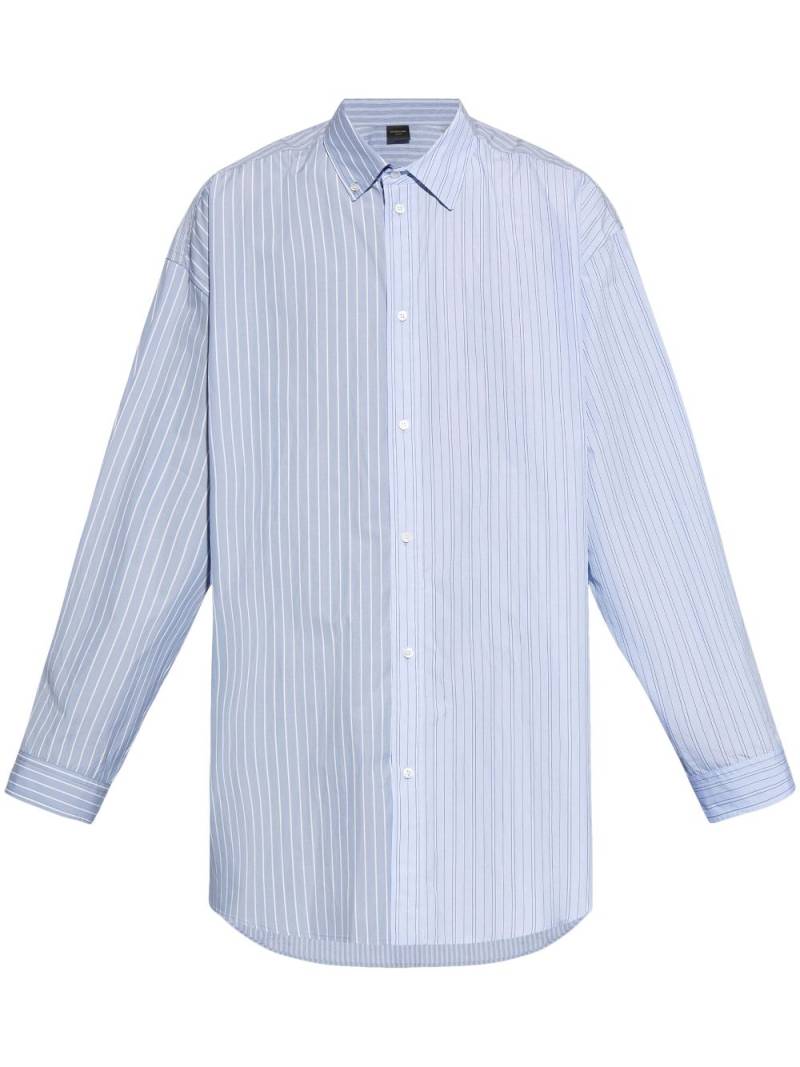 Balenciaga striped cotton shirt - Blue von Balenciaga