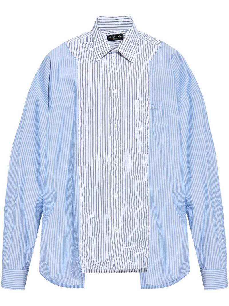 Balenciaga striped shirt - Blue von Balenciaga