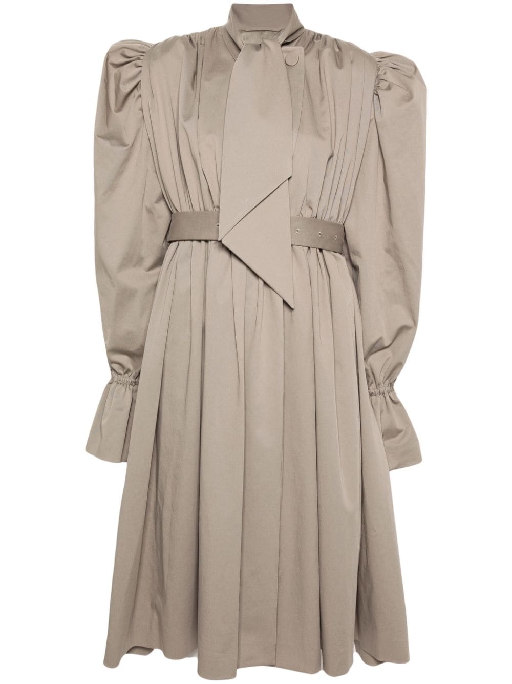 Balenciaga trench coat-style midi dress - Neutrals von Balenciaga