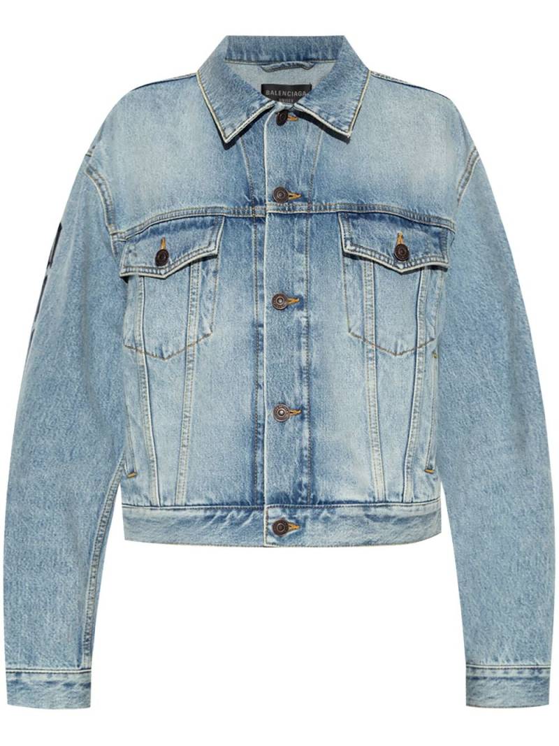 Balenciaga washed denim jacket - Blue von Balenciaga