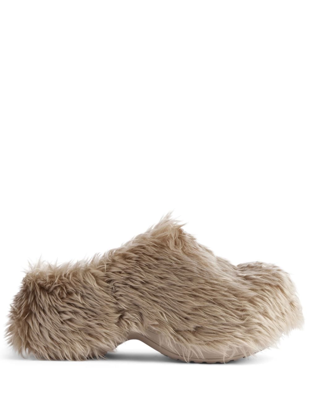 Balenciaga x Crocs faux-fur mules - Brown von Balenciaga