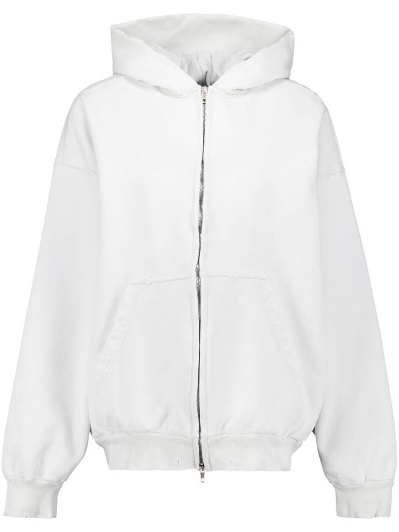 Balenciaga zipped long-sleeve hoodie - White von Balenciaga