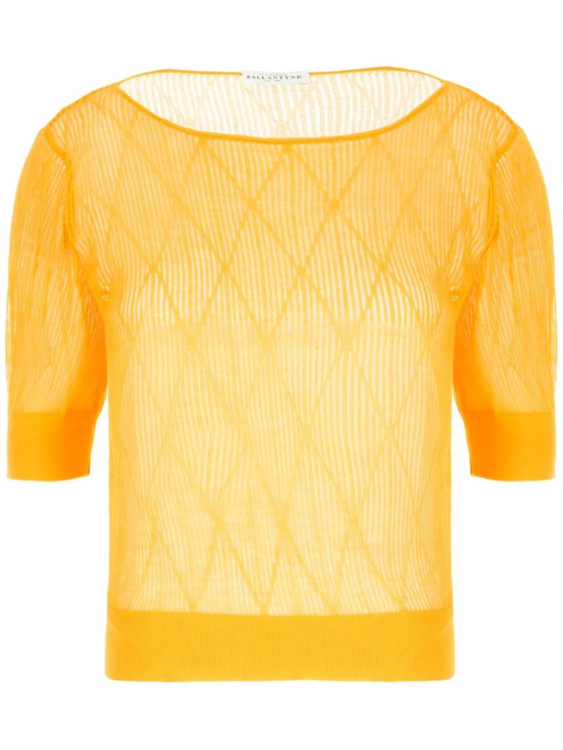 Ballantyne argyle-checked jumper - Yellow von Ballantyne