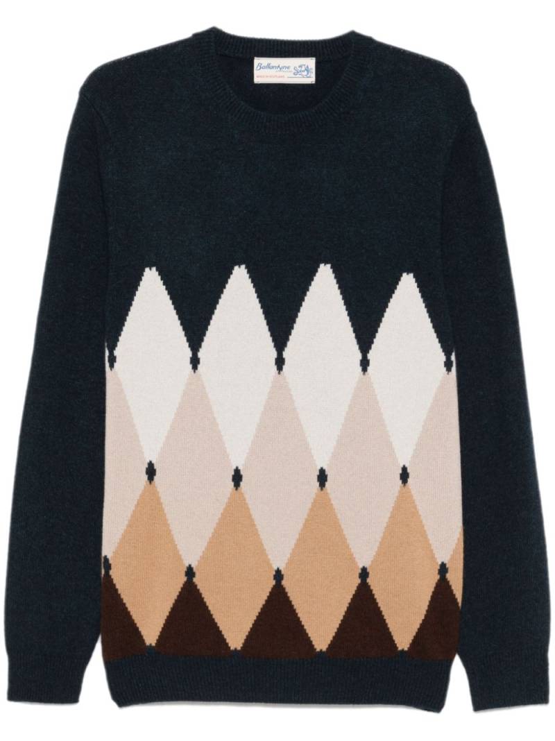 Ballantyne argyle-intarsia sweater - Blue von Ballantyne