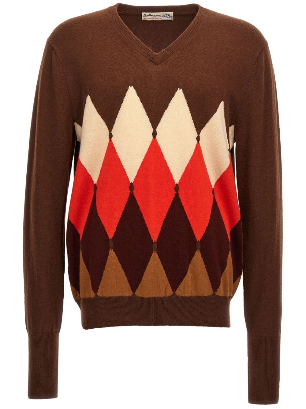 Ballantyne argyle-intarsia sweater - Brown von Ballantyne