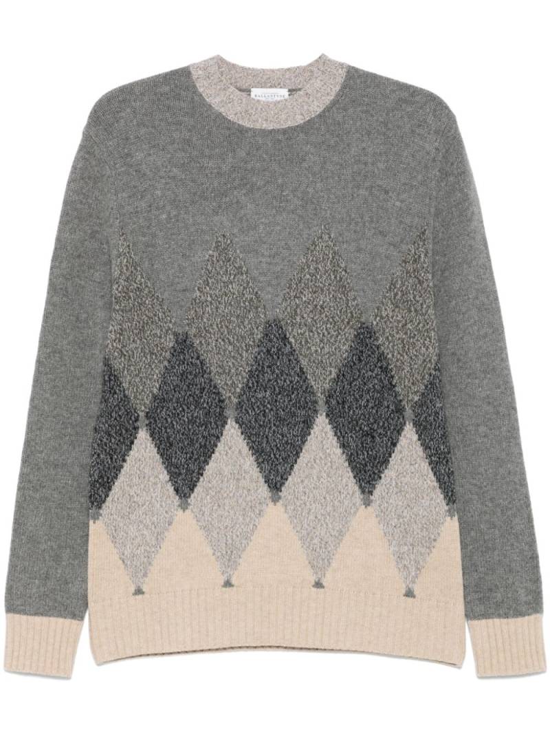 Ballantyne argyle-intarsia sweater - Grey von Ballantyne