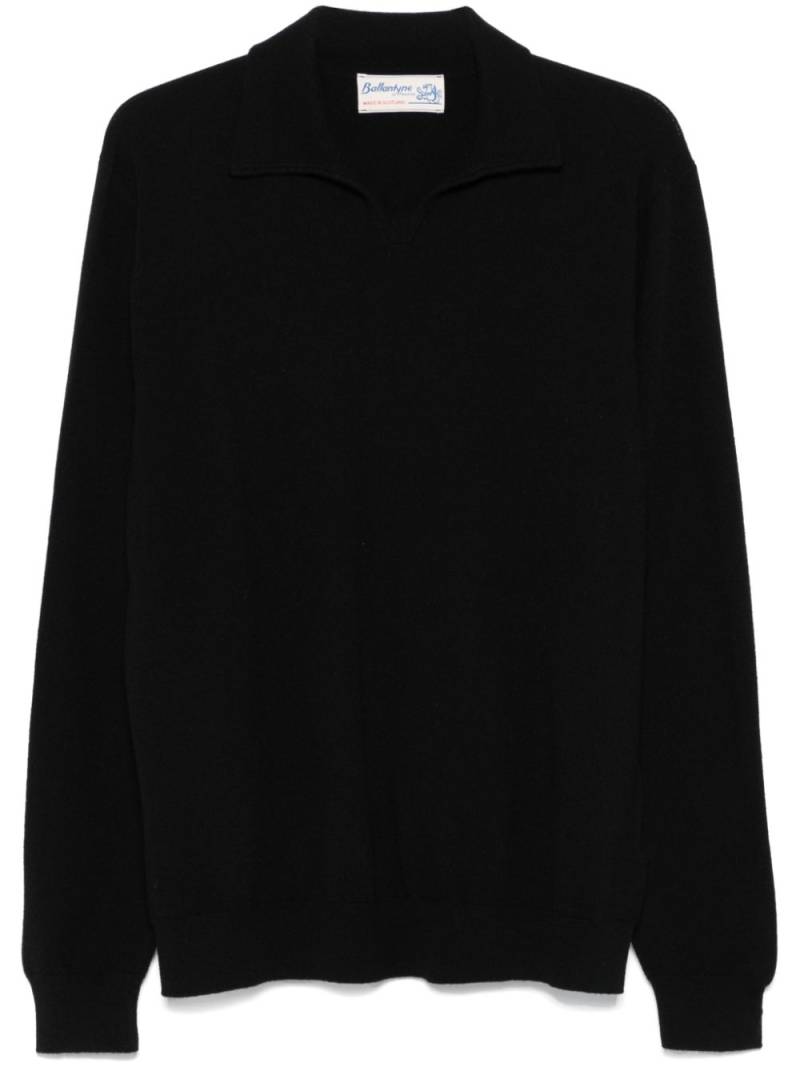 Ballantyne cashmere polo shirt - Black von Ballantyne