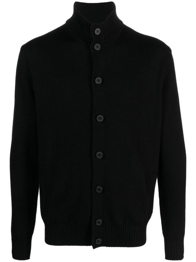 Ballantyne fine-ribbed wool cardigan - Black von Ballantyne