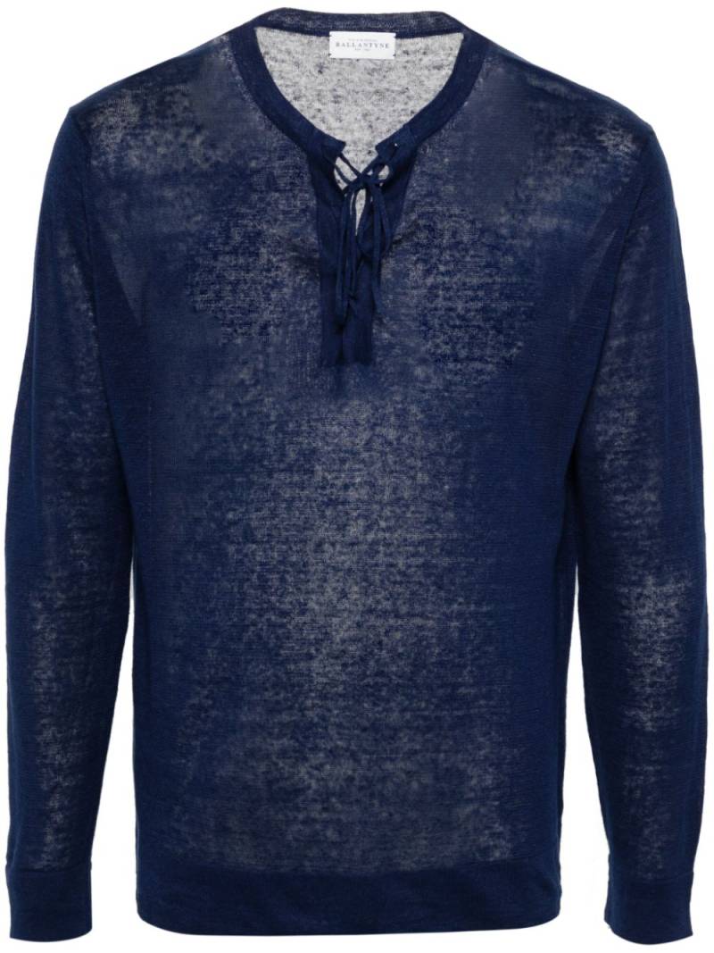 Ballantyne knitted linen jumper - Blue von Ballantyne