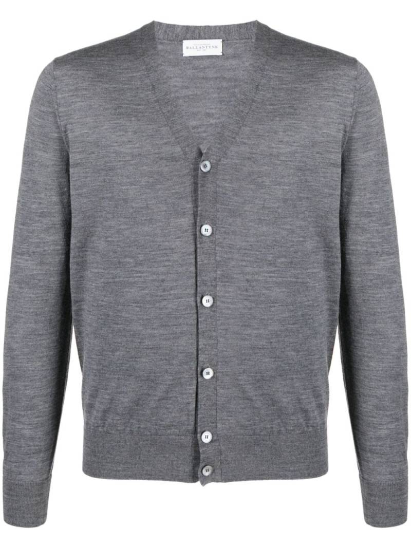 Ballantyne mélange-effect wool cardigan - Grey von Ballantyne