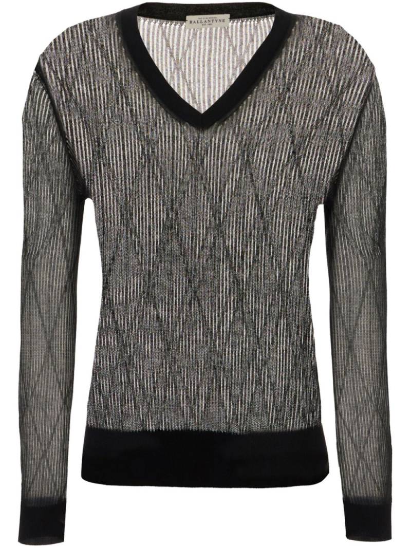 Ballantyne open-knit jumper - Black von Ballantyne