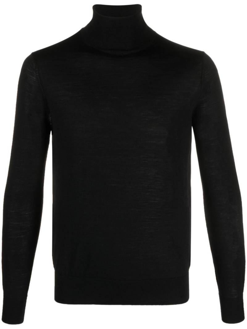 Ballantyne roll-neck fine-knit jumper - Black von Ballantyne