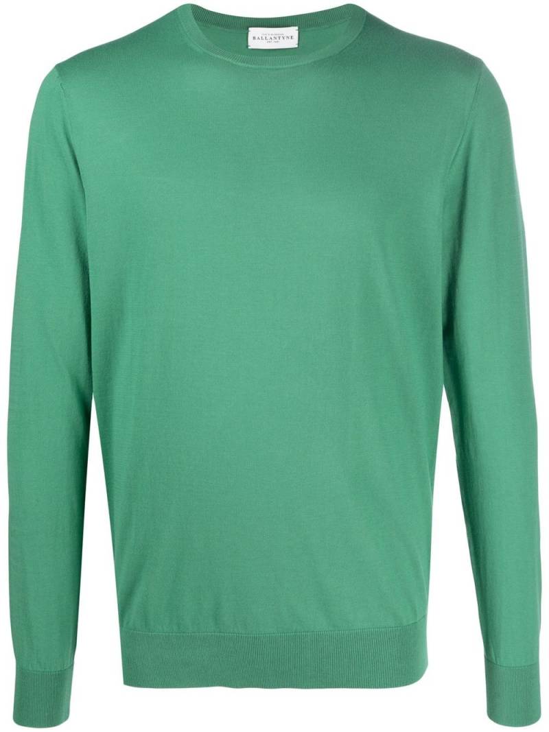 Ballantyne round-neck cotton cardigan - Green von Ballantyne