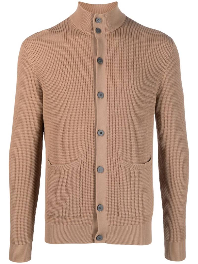 Ballantyne stand-up-collar cotton cardigan - Brown von Ballantyne