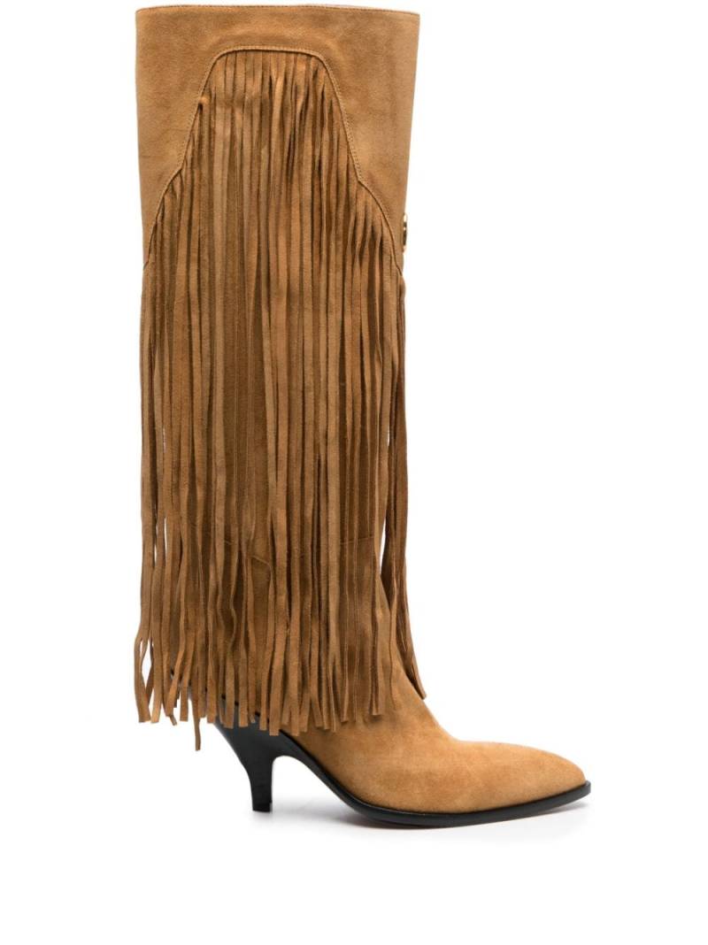 Bally 40mm fringed suede boots - Neutrals von Bally