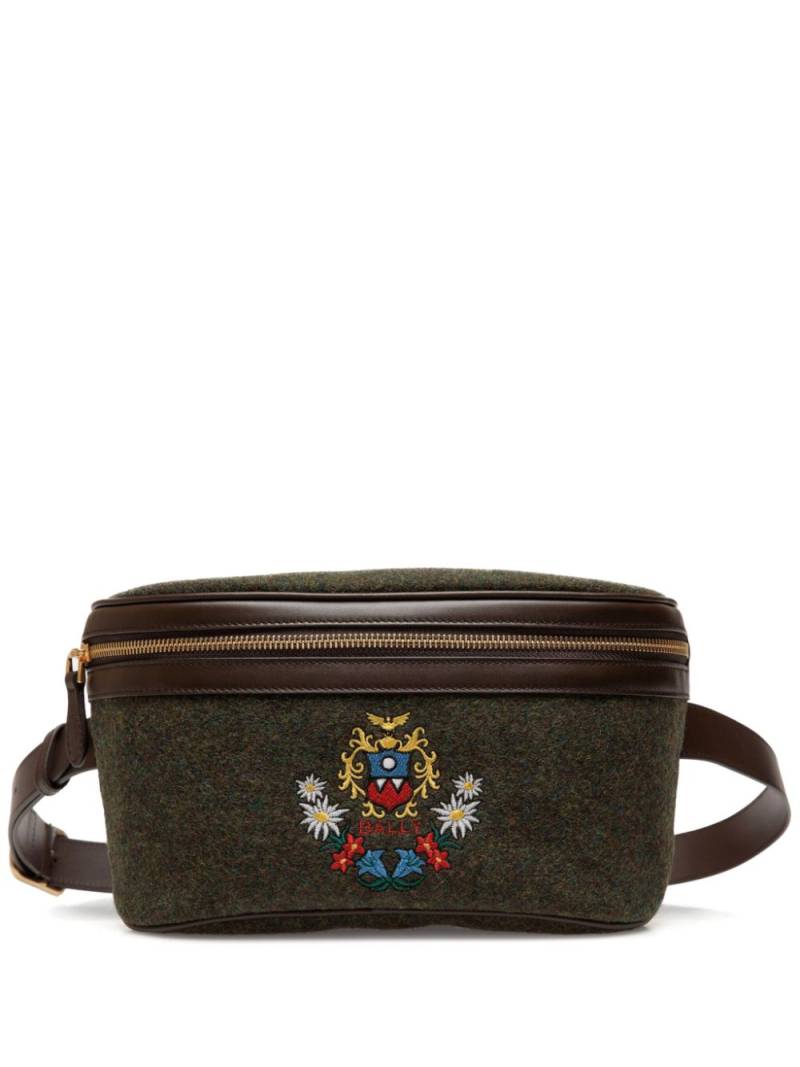 Bally Alpine Flower-embroidered belt bag - Green von Bally