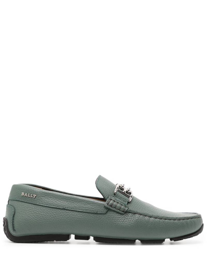 Bally BB-plaque leather loafers - Green von Bally