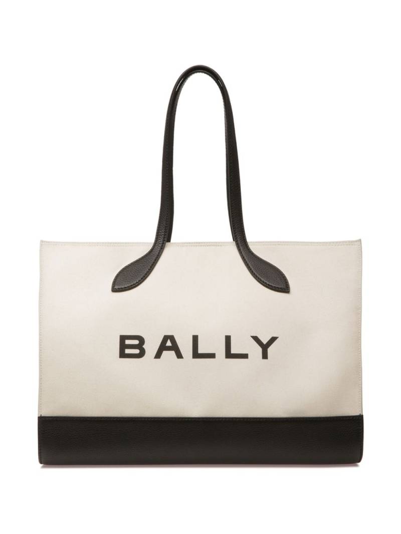 Bally Bar logo-print tote bag - White von Bally