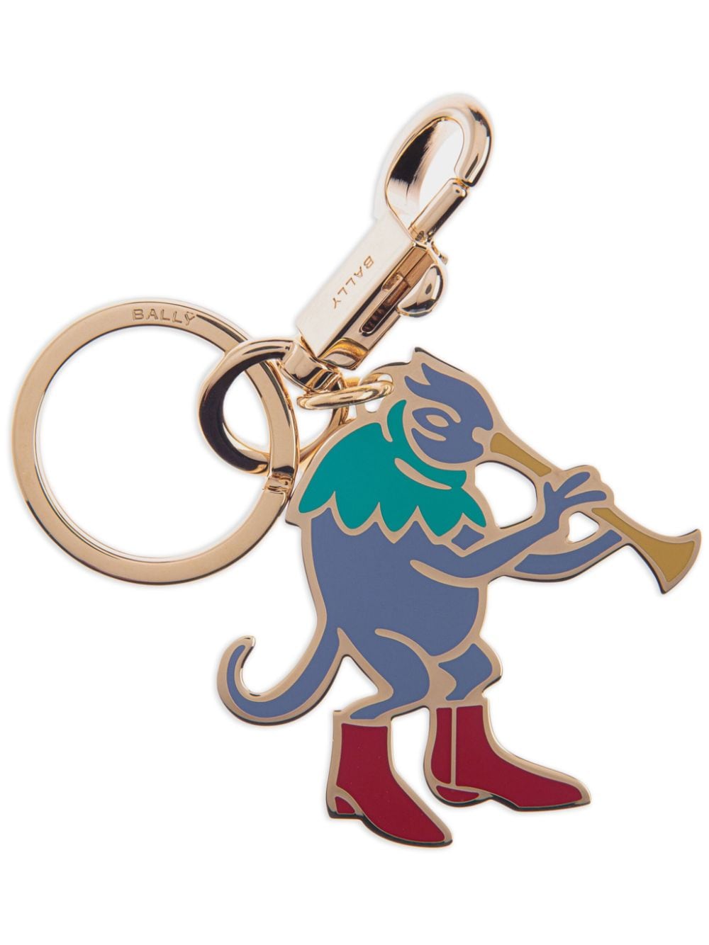 Bally Beckett polished keyring - Blue von Bally