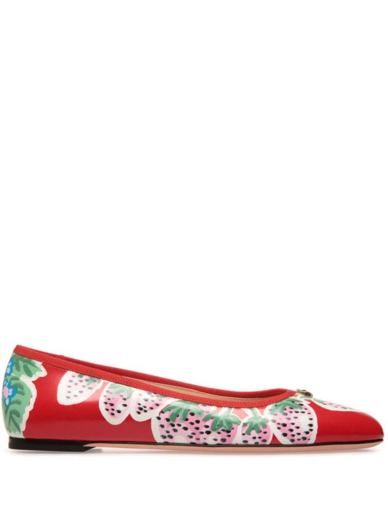 Bally Biuty leather ballerina shoes - Red von Bally