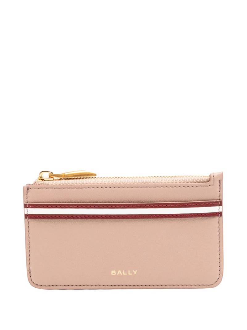 Bally Code Zipped Card Holder in Leather - Pink von Bally